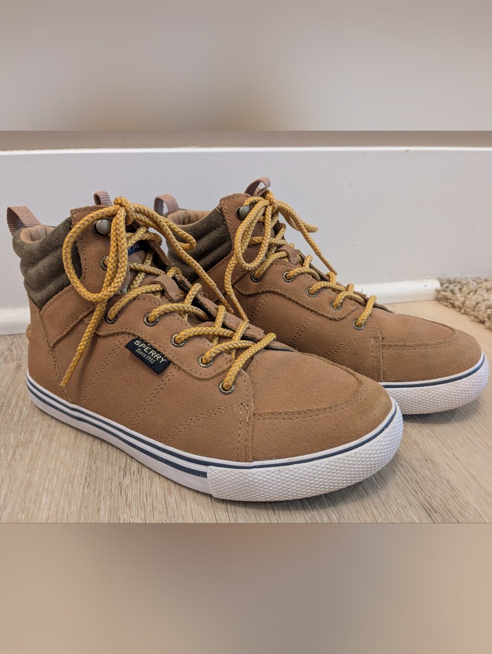 ⛵ Sperry Boy's Top-Sider Leather High-Top Casual Sneakers; Size: 2